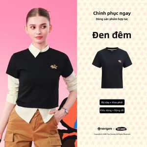 Navigare | Áo Thun Cơ Bản Màu Trắng cho Nữ