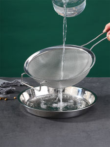Thép Không Gỉ Commercial Stainless Steel Sieve Mỏng Densa Sieve Mở Hai Tai Sieve Bề Mật Tầm Lưới Rộng Rộng Cho Nhà Bếp Sieve
