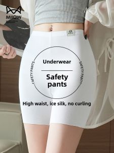Miiow | Pure Cotton Safety Pants Womens Summer New Plus Size High Waist Briefs Tummy Control Butt Lifting No Roll Hem Underwear
