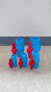 พีวีซี บอลวาล์ว แบบสวม ตรา THAI FENG ไทยเฟิง ขนาด 1/2" 3/4" 1" 1.1/2" 2" สีฟ้า แข็งแรง ทนทาน