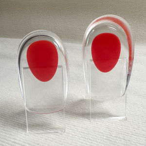 Transparent Silicone Gel Heel Pad Sports Shock Absorption U-Shaped Positioning Half Insole for Foot Pain Relief Shoe Insert