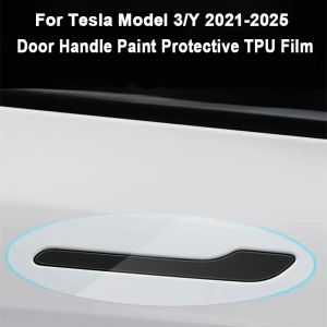 For Tesla Model 3 Y Juniper 2021-2025 Door Handle Scratch Protector-Inverted Door Handle Paint Protective TPU Film Car Clothing