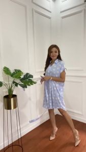 Dress Kemeja Tali Kancing Full Bumil Busui Friendly Rayon Premium