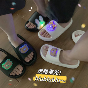 Dép Phát Sáng Sáng Bóng Nữ Mùa Hè Dễ Thương Mặc Ngoài Trời Dành Cho Người Lớn Mềm Dép Đi Trong Nhà Chống Mùi Eva Đáy Dày