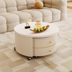 MINGZUO | Movable Round Multi-Functional Tea Table