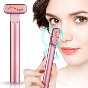 Anti Wrinkle Eye Massager Wireless Charger Rotated Electric 4 In 1 Facial Wand Red Light Therapy For Face Eye Beauty Devices