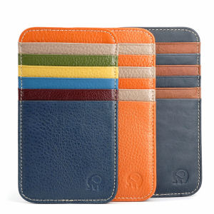 หนังวัวชั้นยอดหลากสีสไตล์นอร์ดิกใหม่2025ใบมีหลายสีที่ใส่บัตรชายและผู้หญิงที่เก็บบัตรกระเป๋าสตางค์ใส่บัตรเครดิต