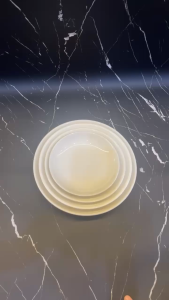 PIRING MAKAN KERAMIK BULAN PORCELAIN POLOS TANITI UK 6IN - 10IN