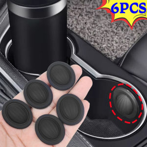 6pcs Universal Car Water Cup Holder Insert Silicone Stabilizer Auto Shock Absorption Stopper Auto Bottle Glass Accessories