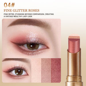 OCHEAL | OCHEAL Three Color Eye Shadow Stick Gradient Delicate Shiny Waterproof Glitter Eye Shadow Waterproof Long-Lasting Eye Cosmetics