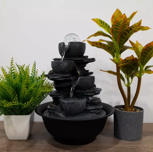 Zen Cascade Crystal Ball Indoor Tabletop Fountain