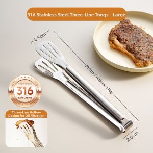 onlycook | Stainless Steel Multi-purpose Kitchen Tongs