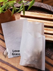 100 Pack Heat-Sealed Paper Tea Bags for Brewing Herbal Powder Coffee Milk Tea Filter Paper Bags Disposable Empty Tea Bags