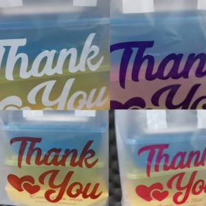 Softhandle Bag 20x30 Motif THANK YOU isi 50 Plastik Bingkisan Snack Ultah / Tas Souvenir Hajatan