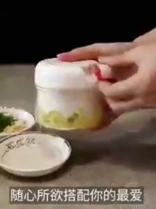 Blender Tarik Tangan Manual Mini Speedy Chopper Gilingan Penghalus Bumbu Daging Bawang