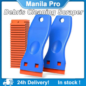 Plastic Razor Blade Scraper with 10Pcs Blades Remove Label Decal Tool without Scratches for Home For without Scratches Plastic Razor Blade Scraper Adhesive Remover for Stickers