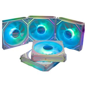 Quạt Tản Nhiệt 12cm Jungle Leopard Prism 6 pro ARGB Hộp Máy Tính Quạt Tản Nhiệt Đa Màu PWM Đồng Bộ Đèn 5V3 Pin