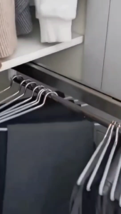 46cm Gantungan Baju Tarik Rel Gantungan Baju Lemari Tarik Gantungan Teleskopik Gantungan Baju Rel Serbaguna