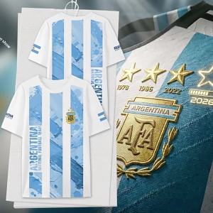 DINGSHA | Quick-Dry Icy-Silk Messi Argentina Fan T-Shirt