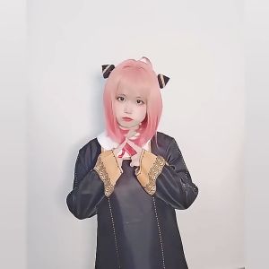 Anya Forger Costume For Kids Girls Cosplay Spy Family Anime Halloween Wigs Cartoon Character Costume Dress