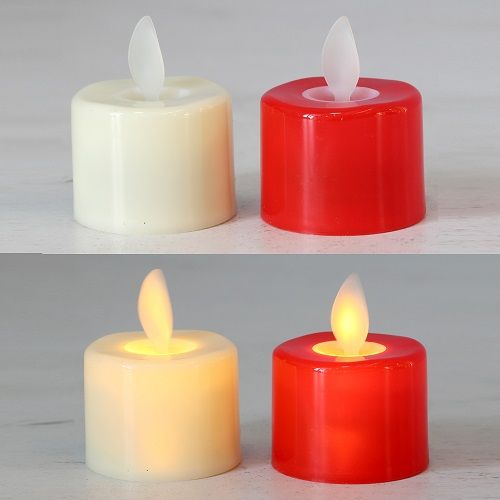 6x Battery Operated Led Tea Lights Small Fake Votive Candles with Moving Flame Outdoor Flickering Flameless Electric Candle Light for Christmas Wedding Home Decorations Lazada