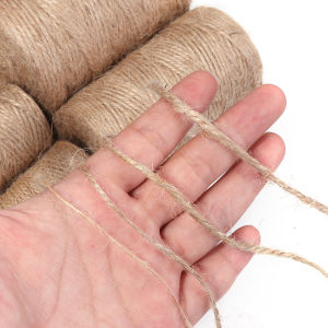 100Meters Natural Jute Cords String Ribbon Crafts Vintage Jute Rope Twine Thread DIY Gifts Packing Party Wedding Home Decoration