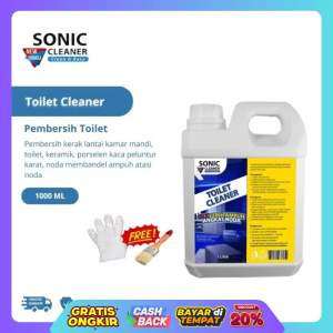 SONIC CLEANER Pembersih Noda Kerak Toilet Kloset Porselen Setanless Syower Kran WC Peralatan Dapur Rumah Tangga Antibakteri Bowel Kmasan 1 Liter
