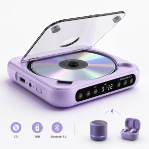 Portable Mini CD Player for English Listening Walkman with External Speaker Hot Selling Compact CD Disc Player for Students Mus