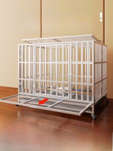 New Arrival Pull Bottom Stainless Steel Dog Crate Large Dog Small and Medium-Sized Dogs Dog Cage Indoor with Toilet Full Square Tube Foldable