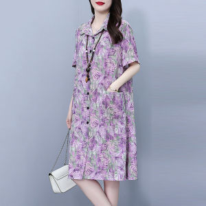 DAIXIANGFEIZI | Ladys Mom Short Sleeve Midi Dress