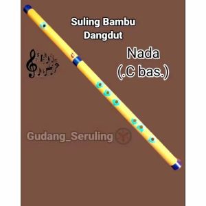 Seruling bambu dangdut nada C bas bijian murah