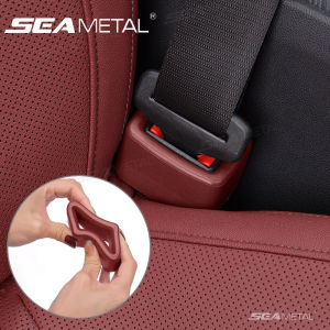 SEAMETAL ชุดป้องกันซ็อกเก็ตเข็มขัดนิรภัยรถปกหุ้มซิลิโคนป้องกันการชนกันรอยขีดข่วนอุปกรณ์ป้องกันภายในแบบสากล