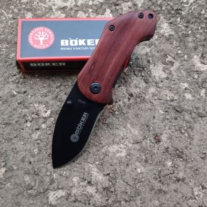 มีดพับ BOKER รุ่น DA33 ด้ามไม้มีกล่องระบบล็อคใบ
