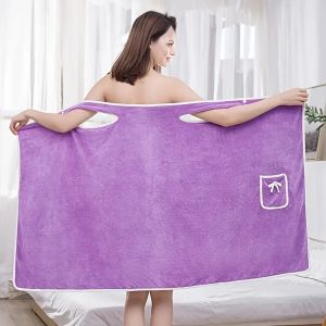 Nữ Nhanh Khô Khăn Tắm Microfiber Bé Gái Đeo Bãi Biển Spa Tắm Khăn Tập Gym Có Thể Giặt Bằng Máy Màu Trơn