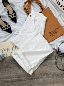 High Waist Wide Leg Denim Jeans Womens Autumn New Style Slimming Slim Fit Straight Cut Pants Female High Waist Diamond Pattern