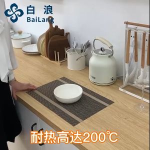 Table Placemat PVC Table Cloth Pad Mat Anti Slip Washable Decorate Dinner Kitchenware Tableware Table Linen