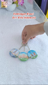 Gantungan Kunci Seri Provinsi Kota Indonesia Souvenir Oleh Oleh Berbagai Provinsi Indonesia Kota