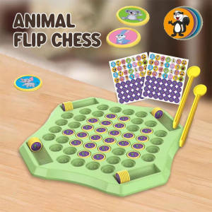 Animal Flip Chess Splendor Duel Board Game Strategy Game for Kids and Adults Fun Family Party Game Logic Chess Track Tables Game
