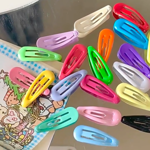 BabyShop-C1395 Jepit Rambut Wanita Polos Warna-Warni Lucu / Jepitan TipTop Korea Hair Pin Glossy