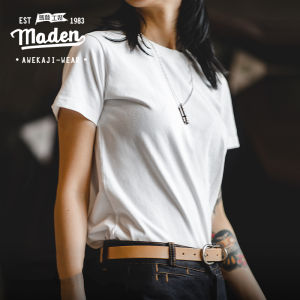 Maden Thương Hiệu Đồ Công Hộ Phong Cách Cô Gái Cơ Bản 2025 Mùa Hè Mới Ngắn Tay Đáy Áo Sơ Mi Màu Đen Và Trắng T Tinh Khiết Cotton Nửa Tay Áo Mỏng Và Vô Phội Bên Trong Đeo Vai Nữ T-Shirt