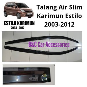 Talang Air/Side Visor Estilo 2005-2012 Slim