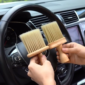 Car Cleaning Brush Vehicle Air Conditioner Cleaning Tool Multifunctional Wooden Cleaning Brush