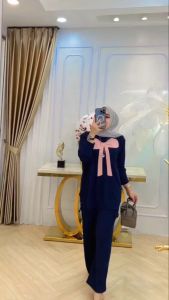 Chalista Set Caramel Knit Fashion Wanita 2in1 Setelan Celana Modis Simple Murah Modern Elegant