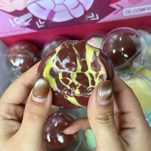 Crunchy Stress Relief Squishy Ball Handmade Soft TPR Toy with Cracking Sound for Relaxation and Fun