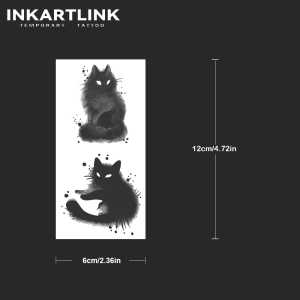 cat temporary tattoo unique animal body art adult tattoo Halloween party gift idea arm wrist neck design，Birthday Gift