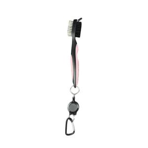 Golf Club Brush Retractable Nylon Bristles Groove Cleaner Lightweight Aluminum Carabiner Ideal Gift for Golf Enthusiasts