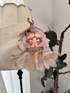 Búp Bê Nhung Trang Phục Mùa Đông Búp Bê Trang Trí Treo Bằng Vải Nhung Nguyên Bản Phụ Kiện Tóc Ngọc Trai Sáng Tạo