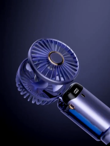 10000mAh Mini Portable Rechargeable Handheld Fan – 5-Speed Strong Wind Foldable Table Fan with Aromatherapy Function