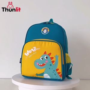 Thunlit กระเป๋าเป้สะพายหลัง ลายไดโนเสาร์ กระต่ายน่ารัก สีชมพู สีม่วง สีเหลือง สีฟ้า สําหรับเด็กอนุบาล 3-6 ปี