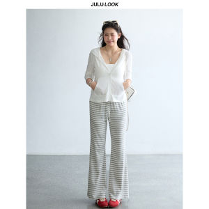 JULULOOK | Plus Size Lightweight Womens Hoodie Tank Top and Trousers Set